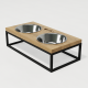 Hollky Base M - миски на підставці для середніх собак та великих котів (2 × 0,95 л) BLNT