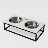 Hollky Base M - миски на підставці для середніх собак та великих котів (2 × 0,95 л) BLWH