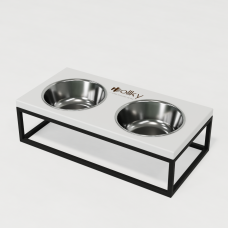 Hollky Base M - миски на підставці для середніх собак та великих котів (2 × 0,95 л) BLWH