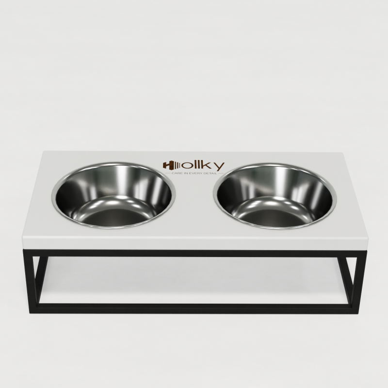 Hollky Base M - миски на підставці для середніх собак та великих котів (2 × 0,95 л) BLWH