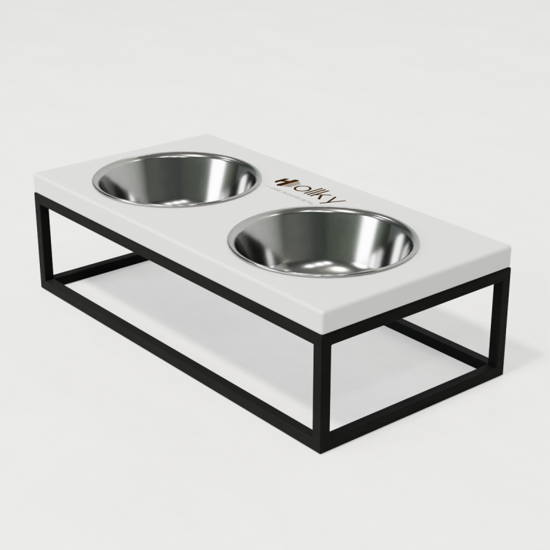 Hollky Base M - миски на підставці для середніх собак та великих котів (2 × 0,95 л) BLWH