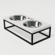 Hollky Base M - миски на підставці для середніх собак та великих котів (2 × 0,95 л) BLWH