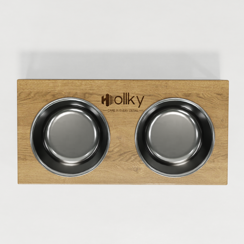 Hollky Base M - миски на підставці для середніх собак та великих котів (2 × 0,95 л) GRNT 