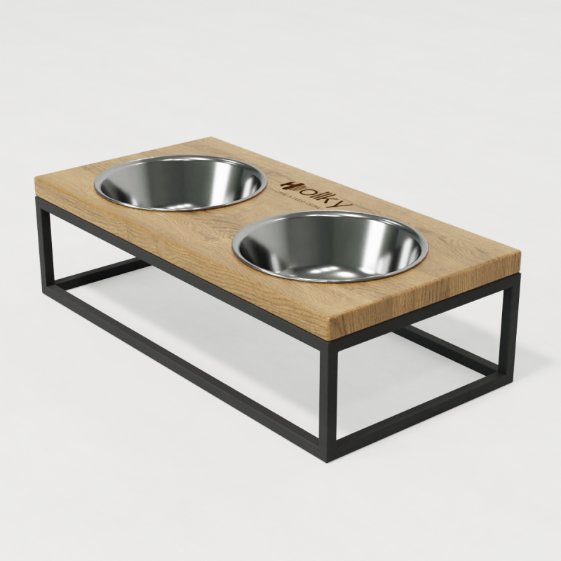 Hollky Base M - миски на підставці для середніх собак та великих котів (2 × 0,95 л) GRNT 