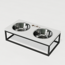 Hollky Base M - миски на підставці для середніх собак та великих котів (2 × 0,95 л) GRWH 