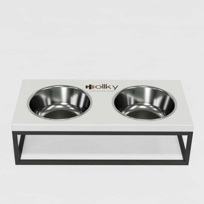 Hollky Base M - миски на підставці для середніх собак та великих котів (2 × 0,95 л) GRWH 