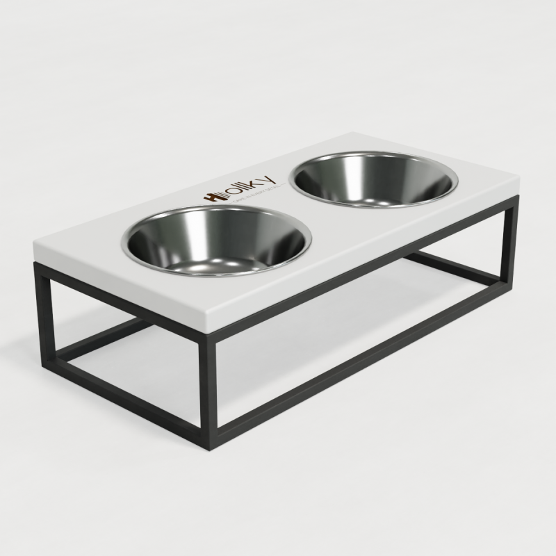 Hollky Base M - миски на підставці для середніх собак та великих котів (2 × 0,95 л) GRWH 