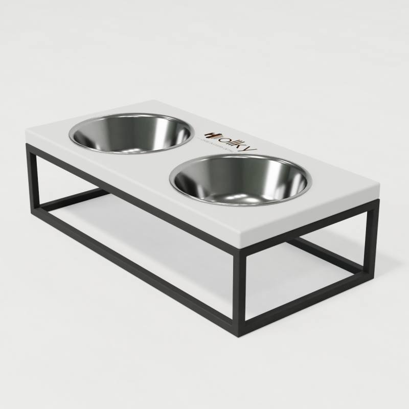 Hollky Base M - миски на підставці для середніх собак та великих котів (2 × 0,95 л) GRWH 