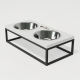 Hollky Base M - миски на підставці для середніх собак та великих котів (2 × 0,95 л) GRWH 