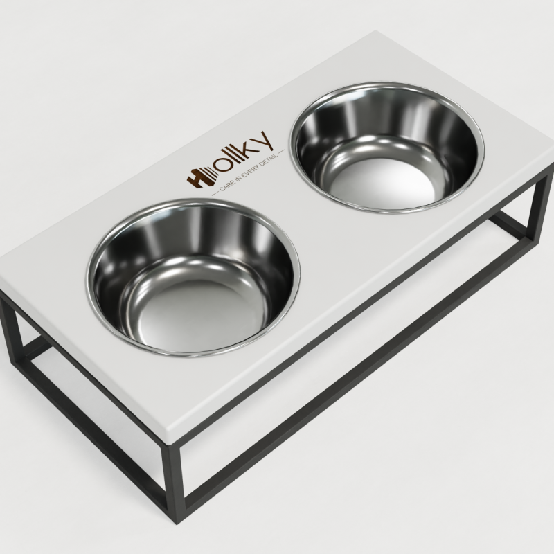 Hollky Base M - миски на підставці для середніх собак та великих котів (2 × 0,95 л) GRWH 