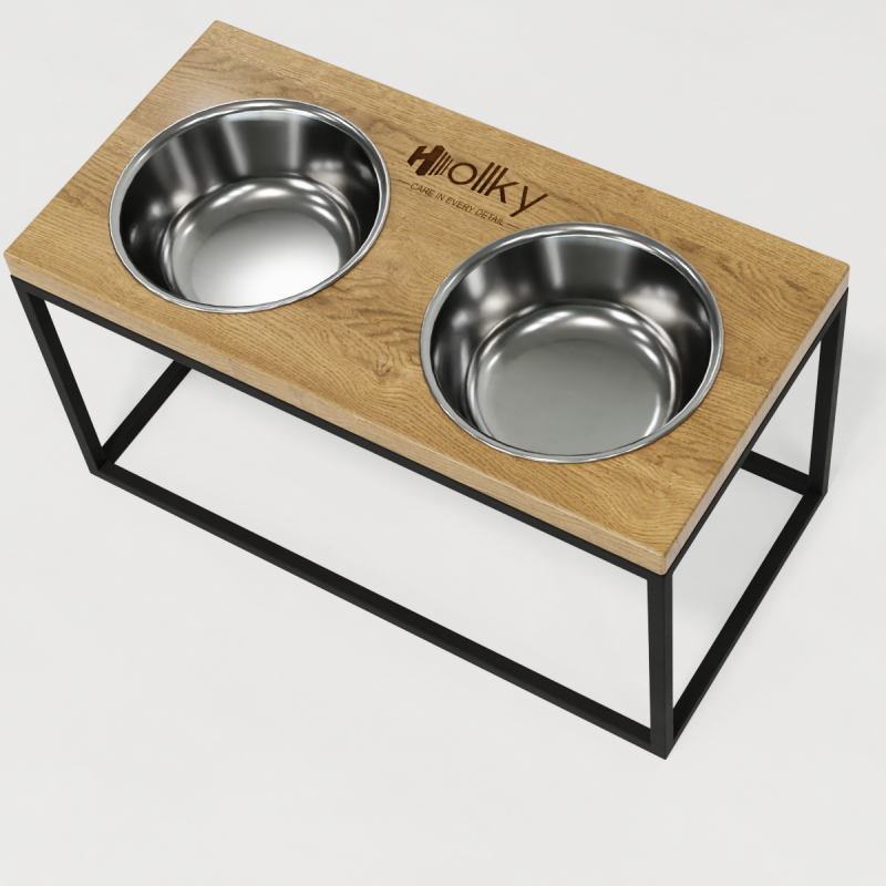 Hollky Base L - миски на підставці для середніх і великих собак (2 × 0,95 л) BLNT 