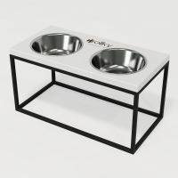 Hollky Base L - миски на підставці для середніх і великих собак (2 × 0,95 л) BLWH