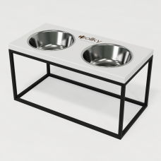 Hollky Base L - миски на підставці для середніх і великих собак (2 × 0,95 л) BLWH