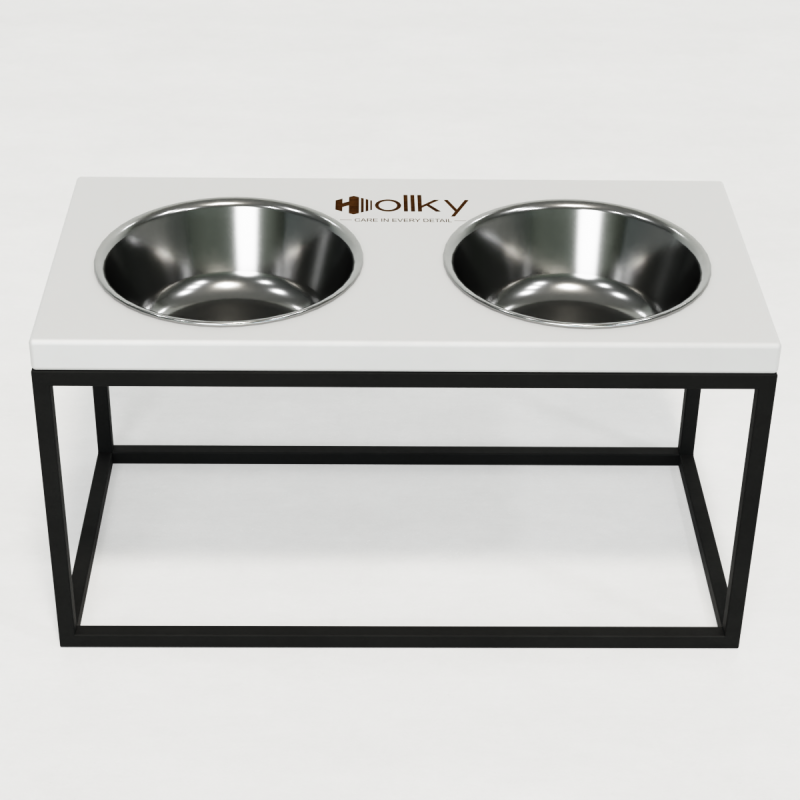 Hollky Base L - миски на підставці для середніх і великих собак (2 × 0,95 л) BLWH