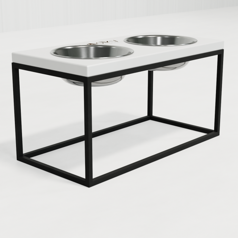 Hollky Base L - миски на підставці для середніх і великих собак (2 × 0,95 л) BLWH