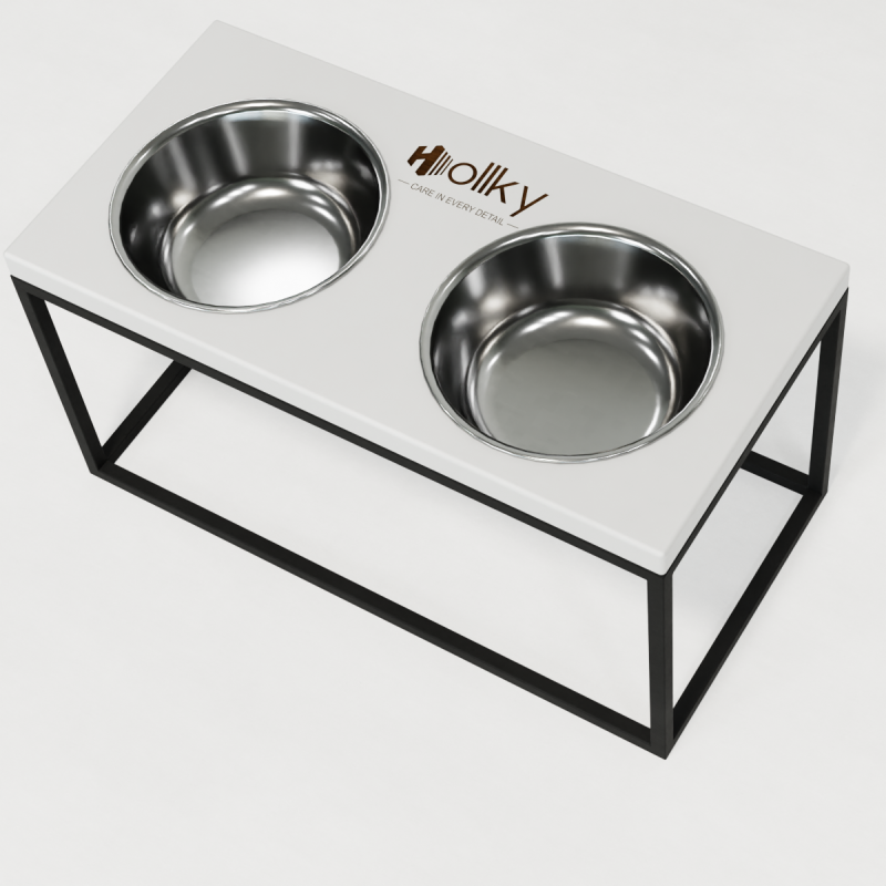 Hollky Base L - миски на підставці для середніх і великих собак (2 × 0,95 л) BLWH