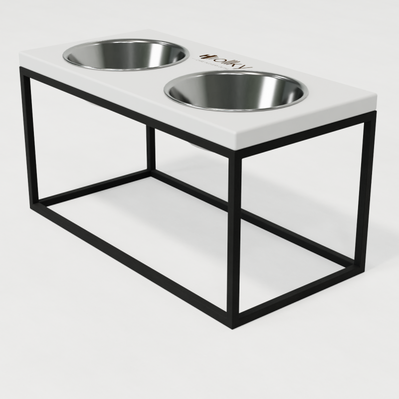 Hollky Base L - миски на підставці для середніх і великих собак (2 × 0,95 л) BLWH