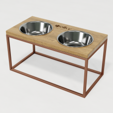 Hollky Base L - миски на підставці для середніх і великих собак (2 × 0,95 л) GLNT 