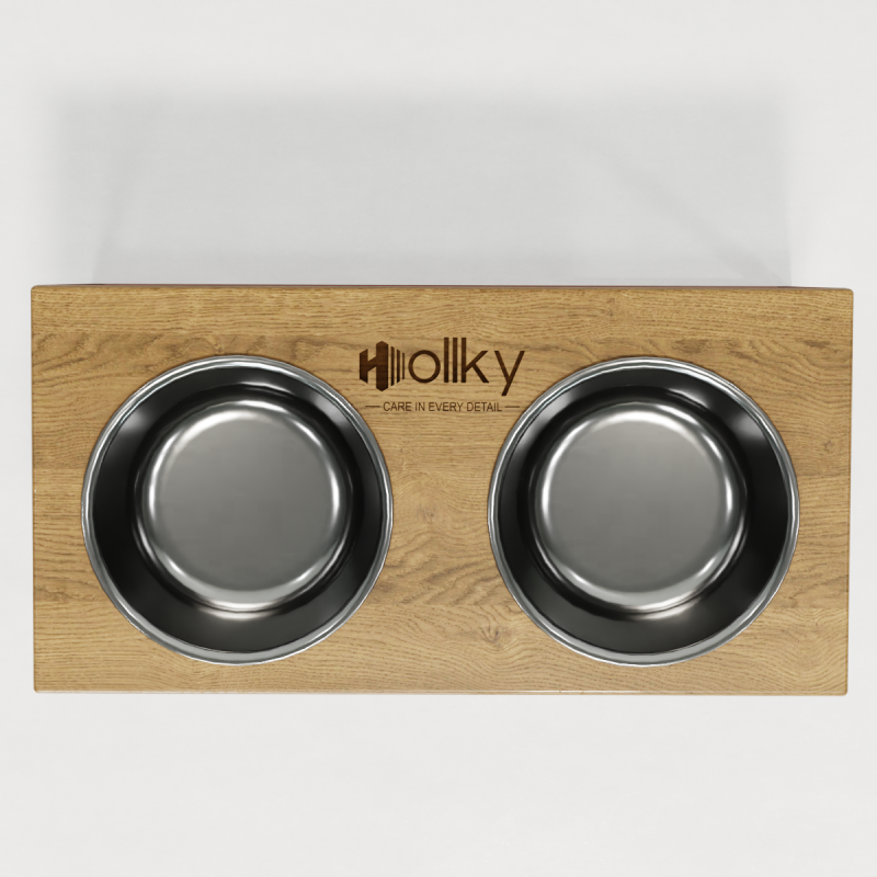 Hollky Base L - миски на підставці для середніх і великих собак (2 × 0,95 л) GLNT 
