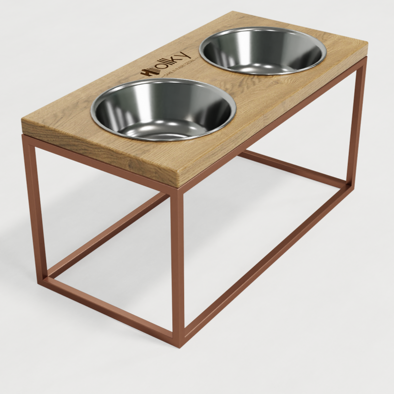 Hollky Base L - миски на підставці для середніх і великих собак (2 × 0,95 л) GLNT 