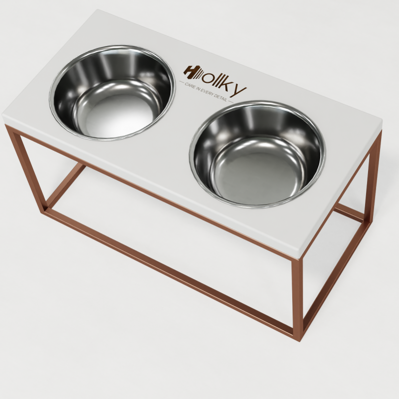 Hollky Base L - миски на підставці для середніх і великих собак (2 × 0,95 л) GLWH