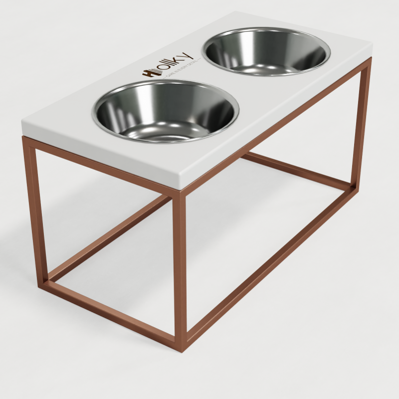 Hollky Base L - миски на підставці для середніх і великих собак (2 × 0,95 л) GLWH