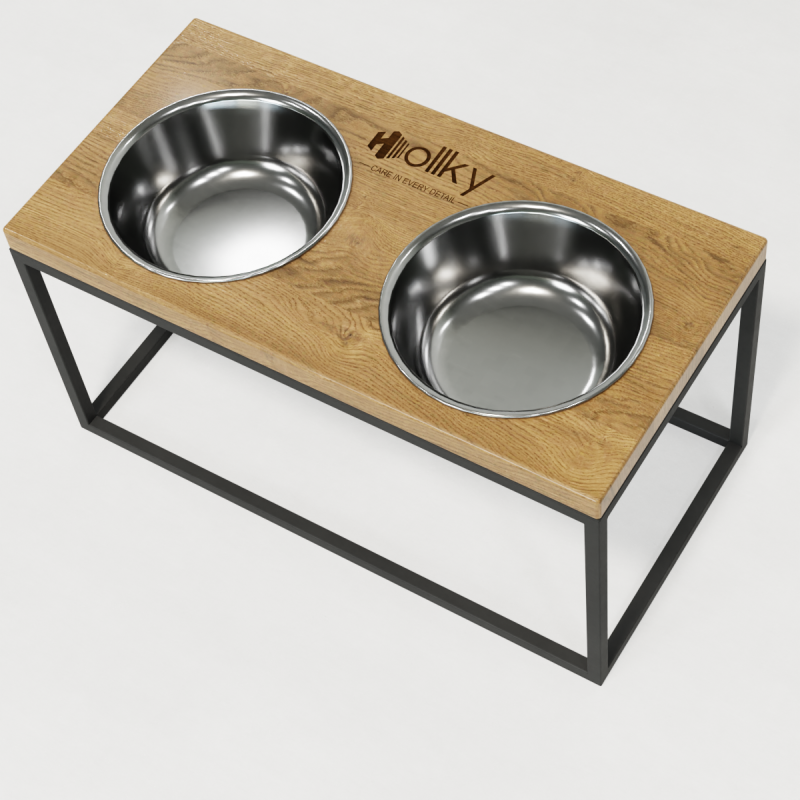 Hollky Base L - миски на підставці для середніх і великих собак (2 × 0,95 л) GRNT 