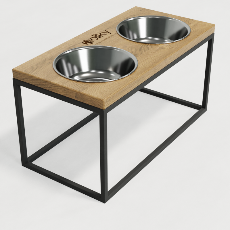 Hollky Base L - миски на підставці для середніх і великих собак (2 × 0,95 л) GRNT 