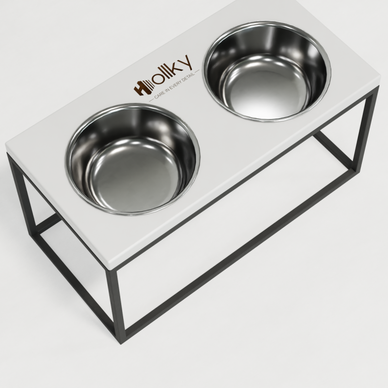 Hollky Base L - миски на підставці для середніх і великих собак (2 × 0,95 л) GRWH 