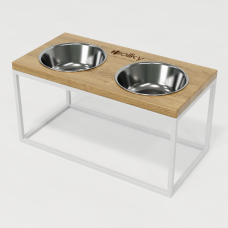 Hollky Base L - миски на підставці для середніх і великих собак (2 × 0,95 л) WHNT 