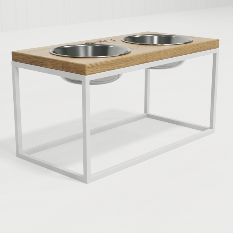 Hollky Base L - миски на підставці для середніх і великих собак (2 × 0,95 л) WHNT 