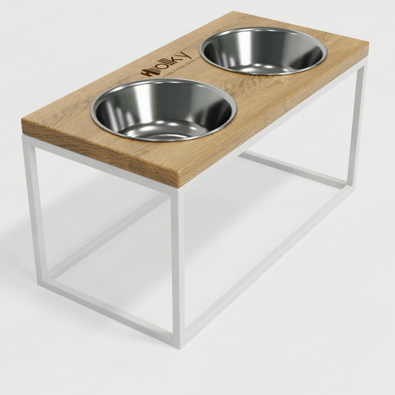 Hollky Base L - миски на підставці для середніх і великих собак (2 × 0,95 л) WHNT 