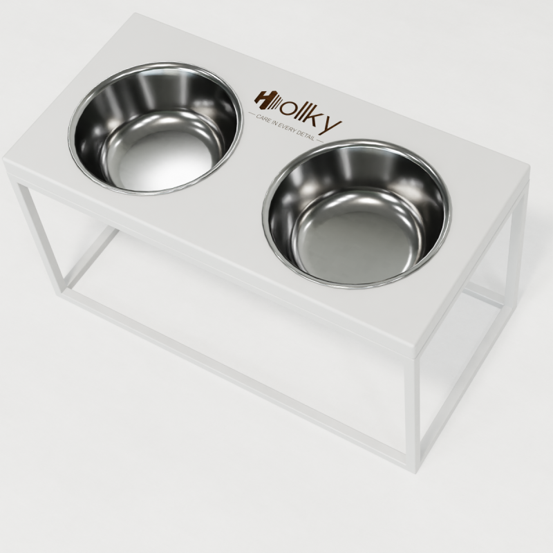Hollky Base L - миски на підставці для середніх і великих собак (2 × 0,95 л) WHWH 
