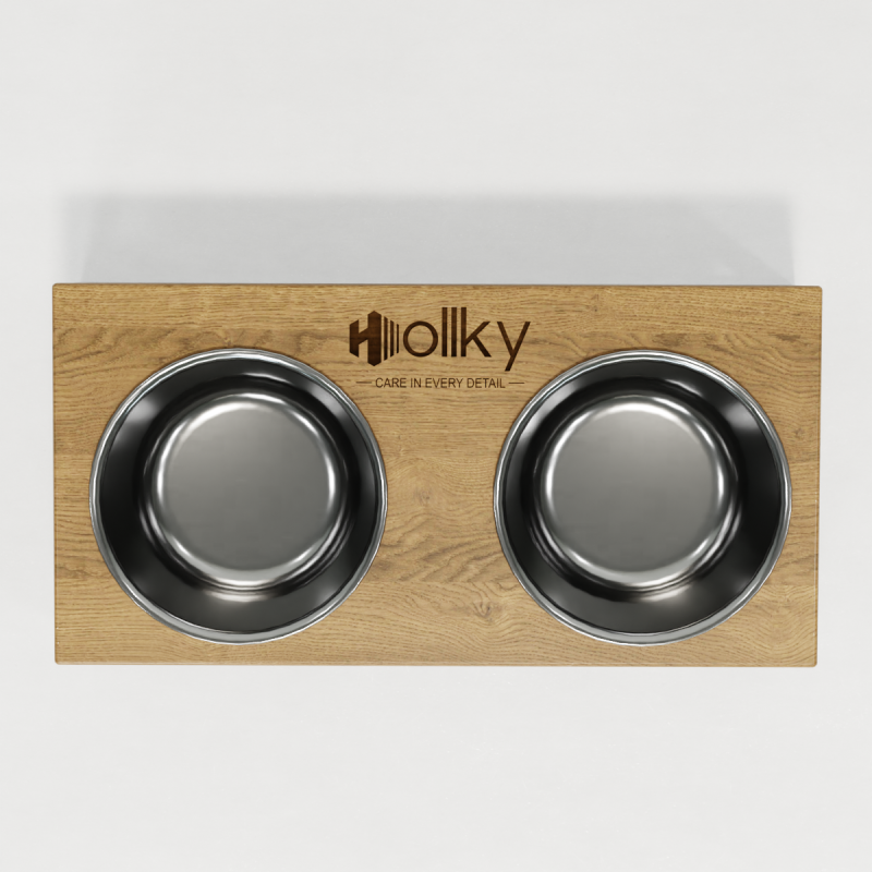 Hollky Base S - миски на підставці для маленьких собак та котів (2 × 0,45 л) BLNT