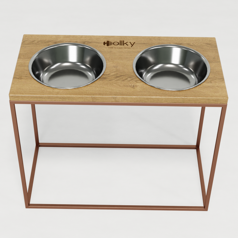 Hollky Base XL40 - миски на підставці для великих собак (2 × 1,8 л) GLNT 