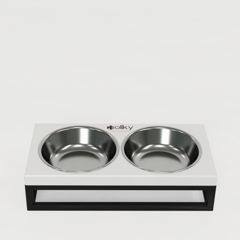 Hollky Base XS - миски на підставці для маленьких собак та котів (2 × 0,25 л) BLWH