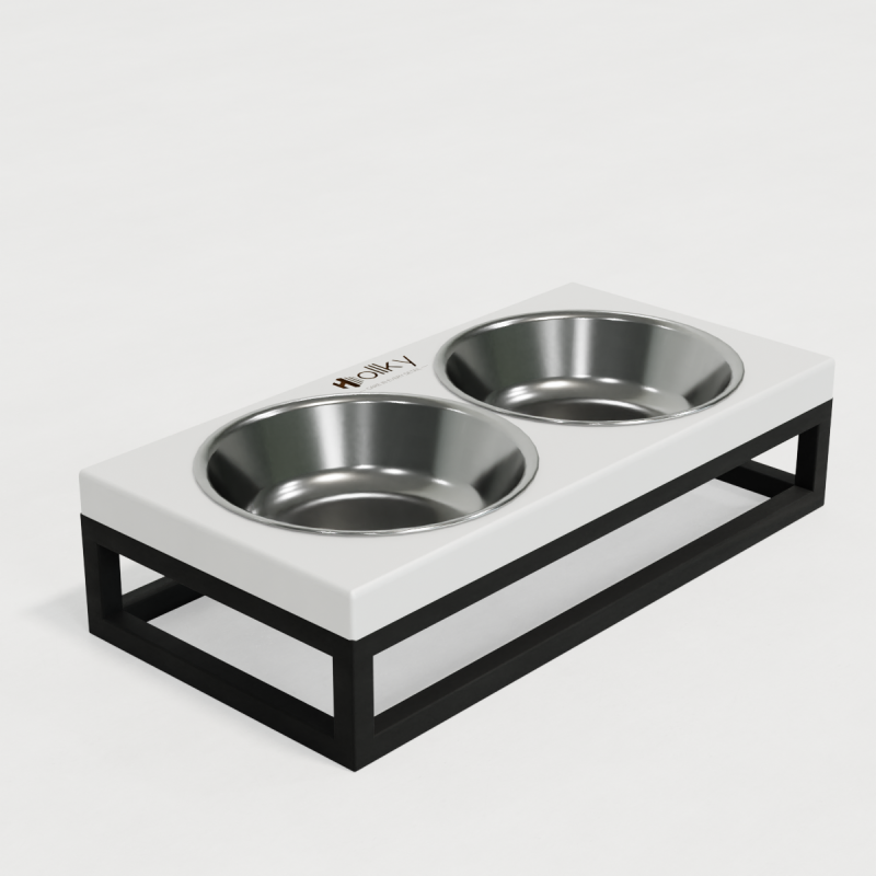 Hollky Base XS - миски на підставці для маленьких собак та котів (2 × 0,25 л) BLWH