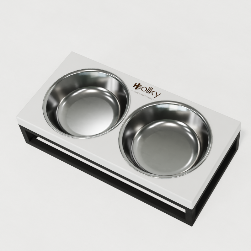Hollky Base XS - миски на підставці для маленьких собак та котів (2 × 0,25 л) BLWH