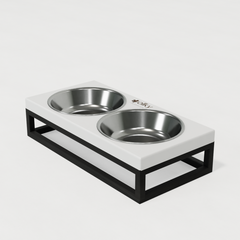 Hollky Base XS - миски на підставці для маленьких собак та котів (2 × 0,25 л) BLWH