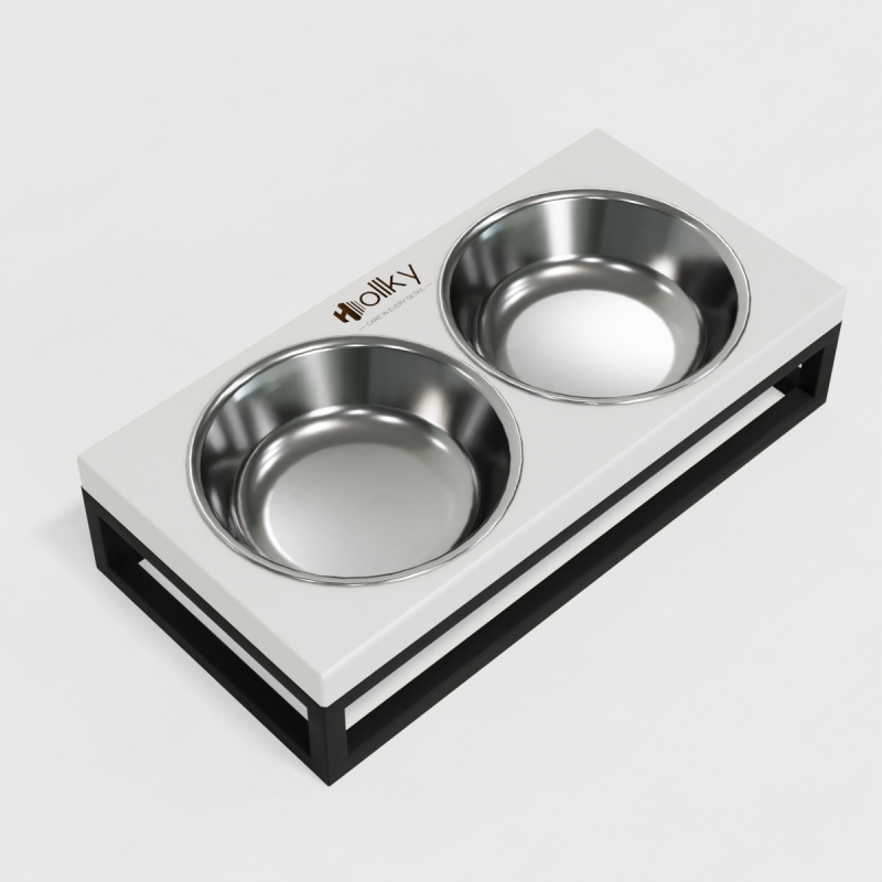 Hollky Base XS - миски на підставці для маленьких собак та котів (2 × 0,25 л) BLWH