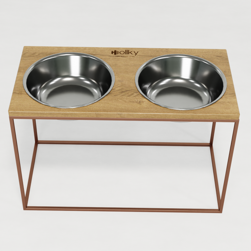 Hollky Base XXL40 - миски на підставці для дуже великих собак (2 × 2,8 л) GLNT 