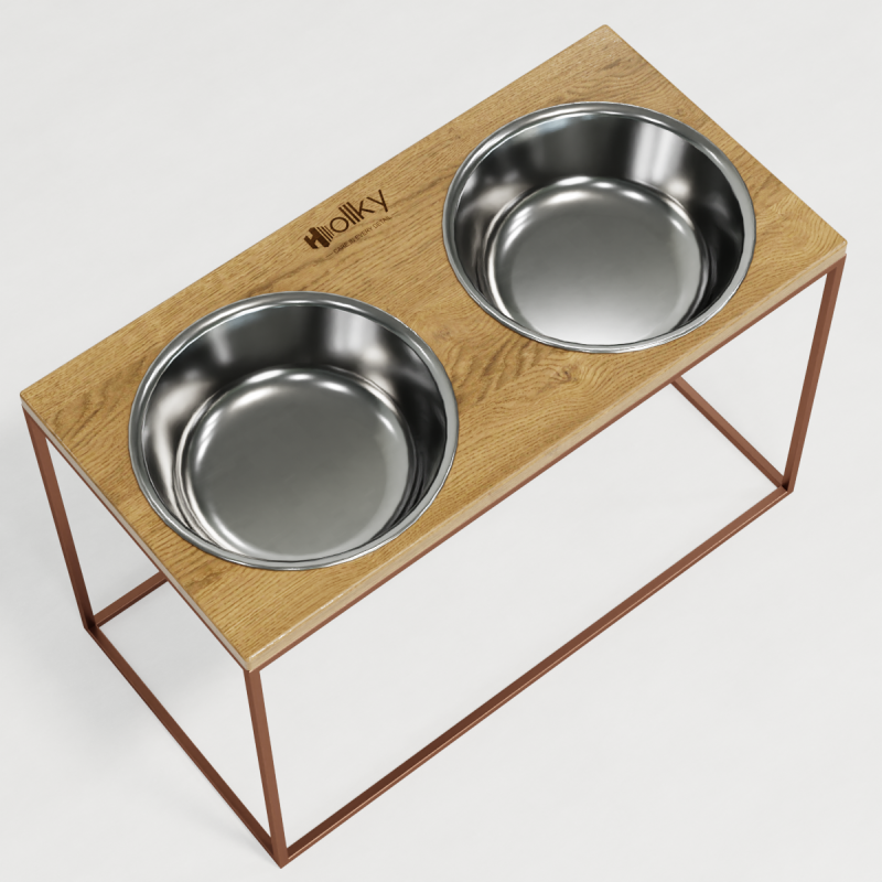 Hollky Base XXL40 - миски на підставці для дуже великих собак (2 × 2,8 л) GLNT 