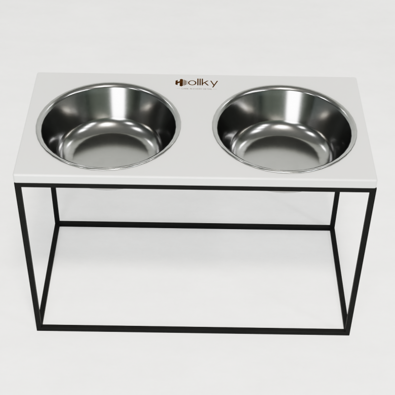 Hollky Base XXL40 - миски на підставці для дуже великих собак (2 × 2,8 л) BLWH