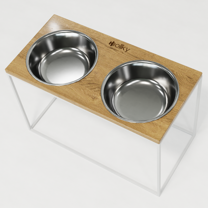 Hollky Base XXL40 - миски на підставці для дуже великих собак (2 × 2,8 л) WHNT 