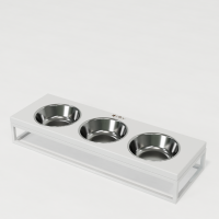 Hollky Base Bar - three bowls on stand for cats and small dogs (3 × 0.45 L) WHWH 