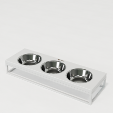 Hollky Base Bar - три миски на підставці для котів і маленьких собак (3 × 0,45 л) WHWH 