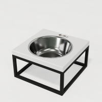 Hollky Base Solo M - миска на підставці для котів і середніх собак (1 × 0,8 л) BLWH