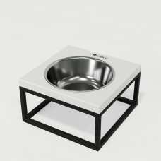 Hollky Base Solo M - миска на підставці для котів і середніх собак (1 × 0,8 л) BLWH