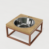 Hollky Base Solo M - миска на підставці для котів і середніх собак (1 × 0,8 л) GLNT 