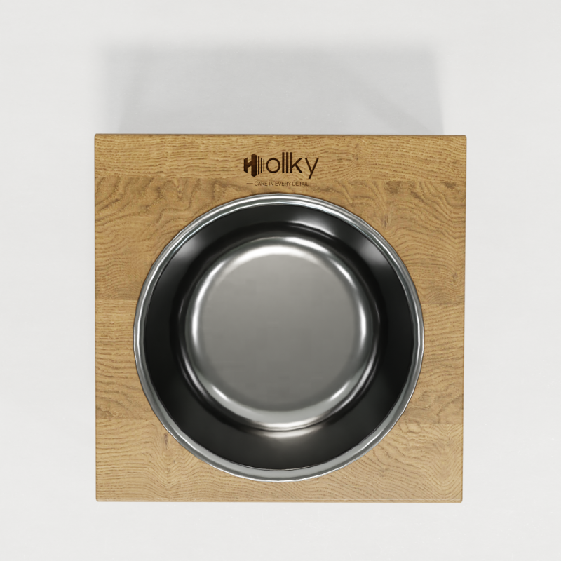 Hollky Base Solo M - миска на підставці для котів і середніх собак (1 × 0,8 л) GLNT 